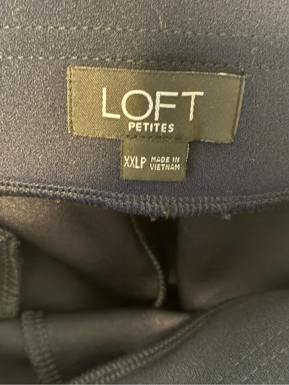 Loft Navy Cropped Dress Pants XXL Petite - Picture 5 of 5